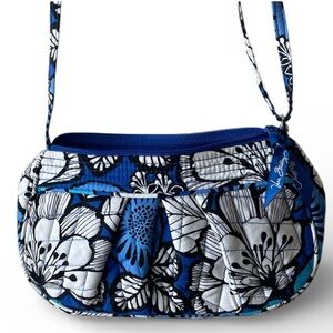 Vera Bradley Blue and White Floral Crossbody Bag